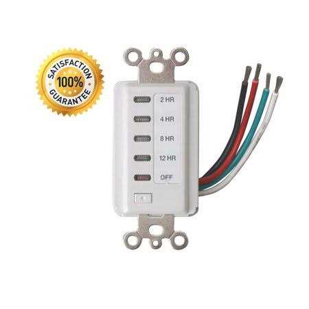 TEKLECTRIC Bathroom Fan Auto Shut Off Preset Countdown Wall Switch Timer