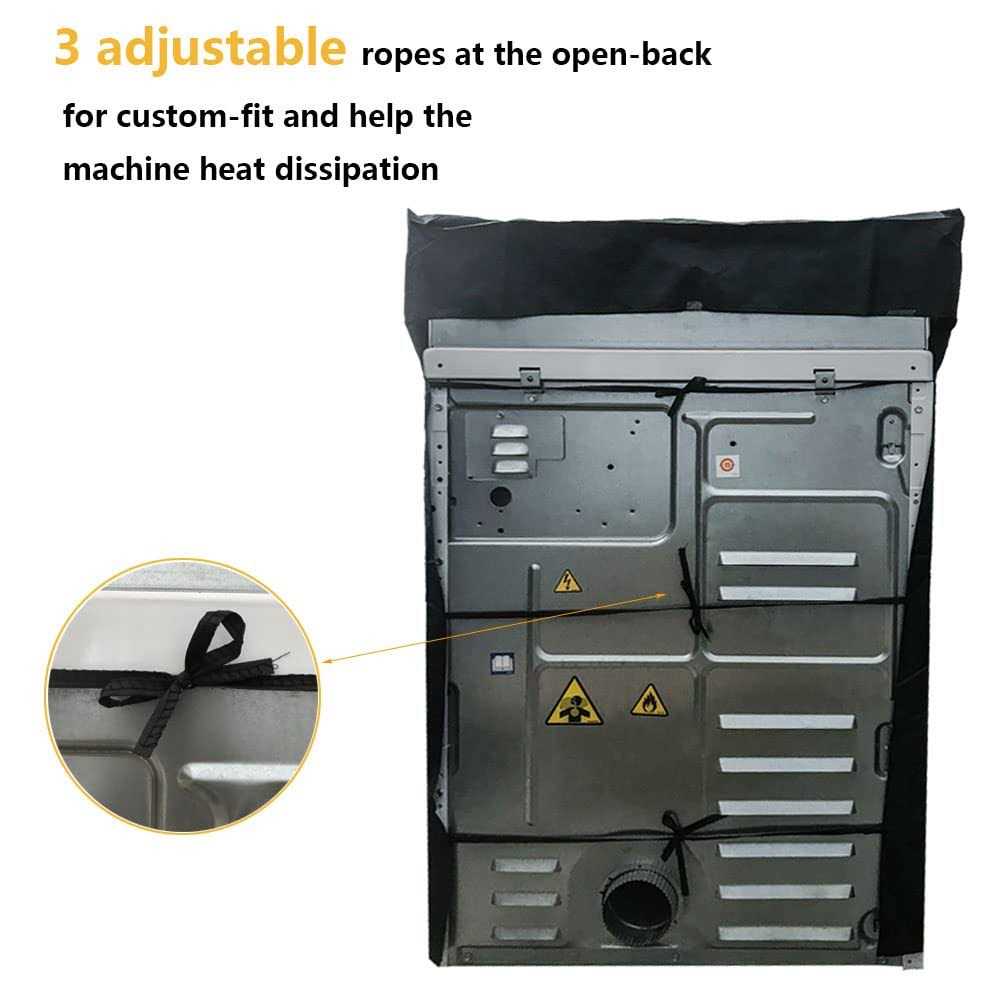 Washer and Dryer Covers, Portable Washer Cover with Zipper Design Dustproof Waterproof Laundry Covers for Washer and Dryer - Image 3
