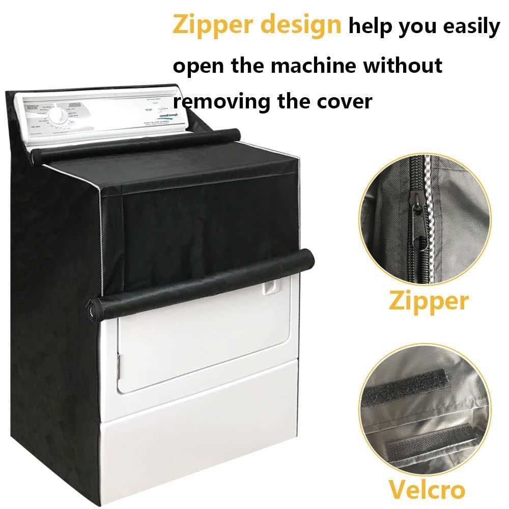 Washer and Dryer Covers, Portable Washer Cover with Zipper Design Dustproof Waterproof Laundry Covers for Washer and Dryer - Image 4