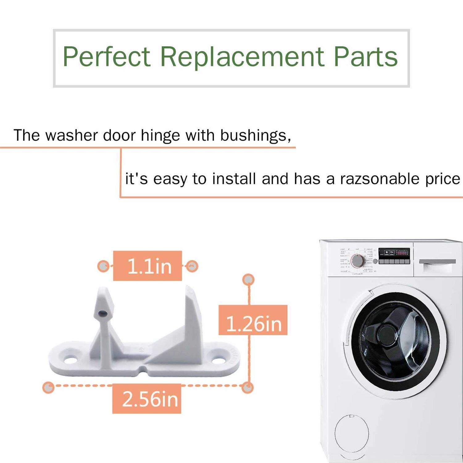 Upgraded 134550800 Affinity Washer Door Hinge with Bushings & 131763310 Door Striker Kit - Image 2