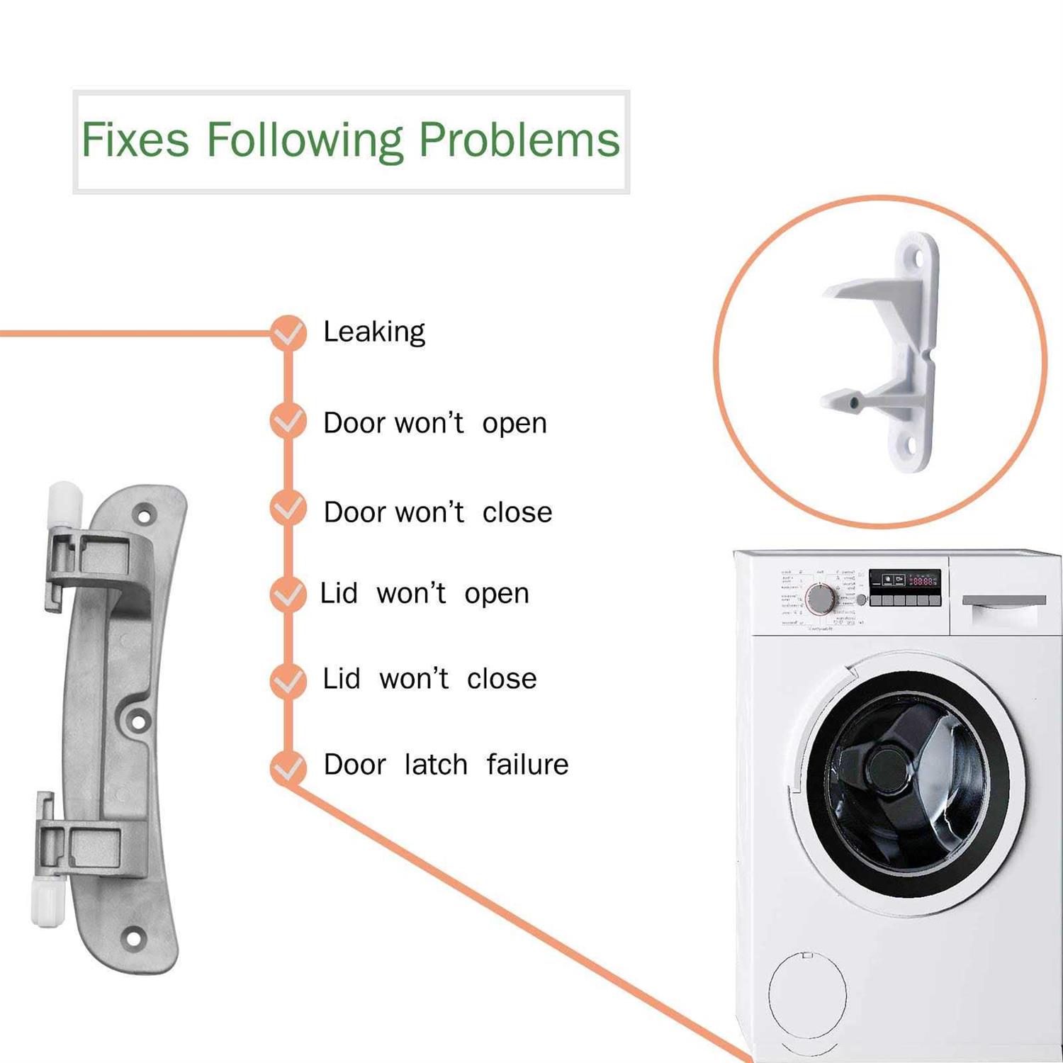 Upgraded 134550800 Affinity Washer Door Hinge with Bushings & 131763310 Door Striker Kit - Image 4