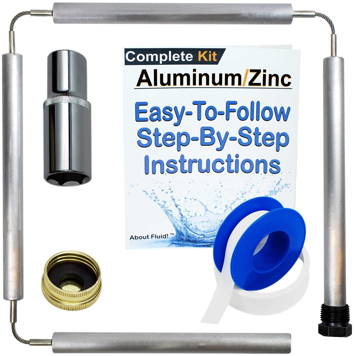 Rotten Egg Odor Fix About Fluid Michigan Complete Kit,Aluminum/Zinc Anode Rod for Water Heater