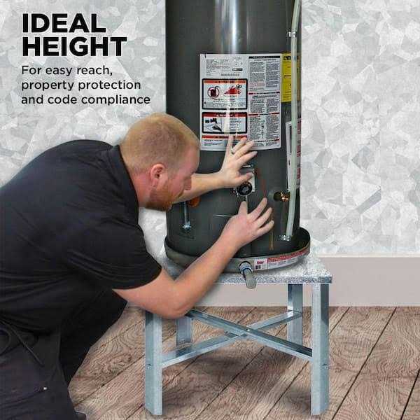 The Plumber’s Choice Square Water Heater Stand in Galvanized Steel - Image 3