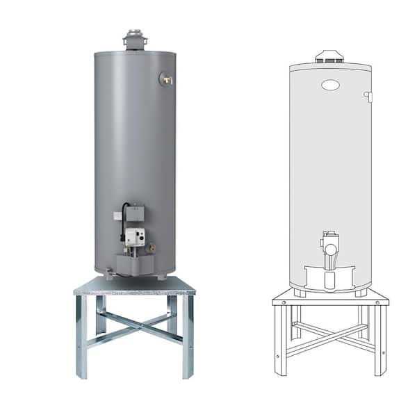 The Plumber’s Choice Square Water Heater Stand in Galvanized Steel - Image 4