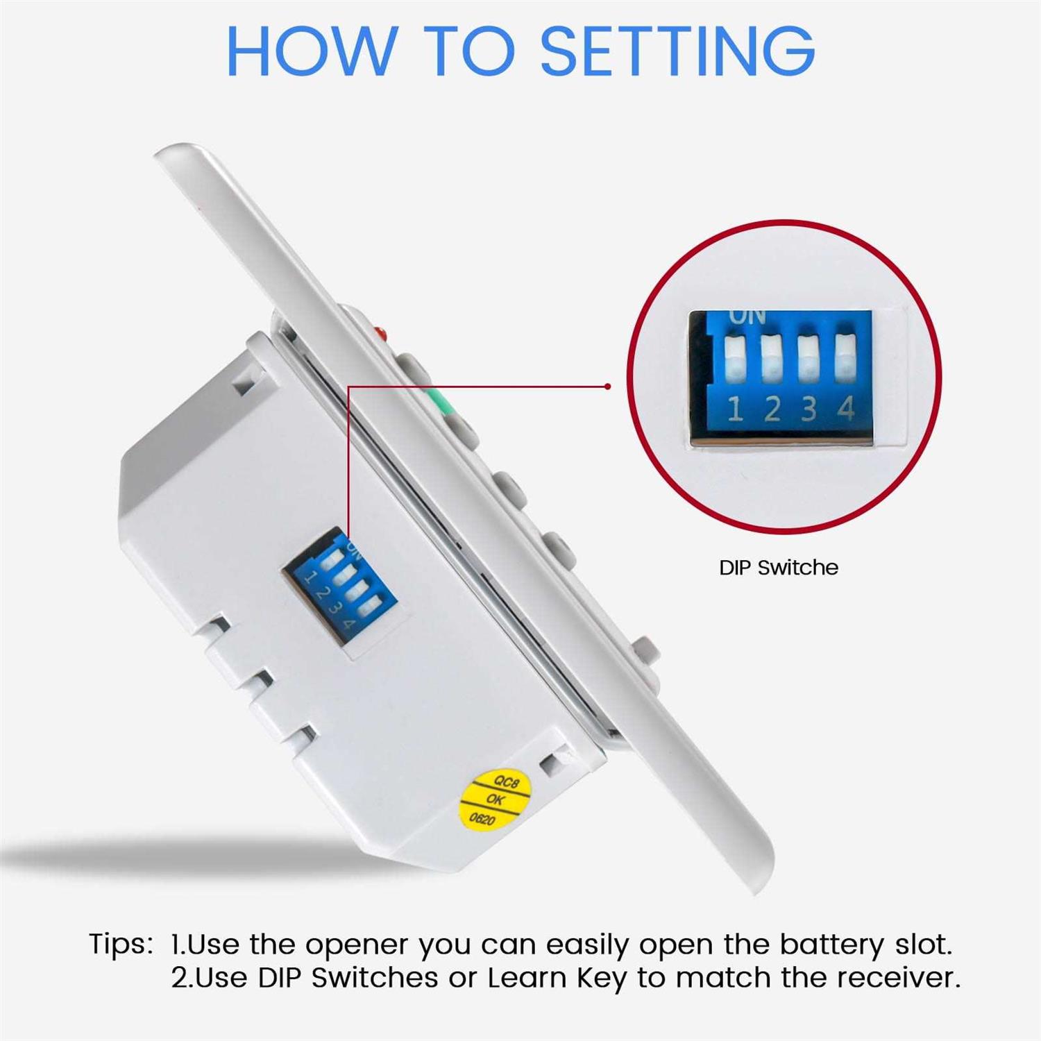 Universal Uc9050T Ceiling Fan Wall Remote Control Kits With Adjustable 3 Speed,Light Dimmer - Image 5