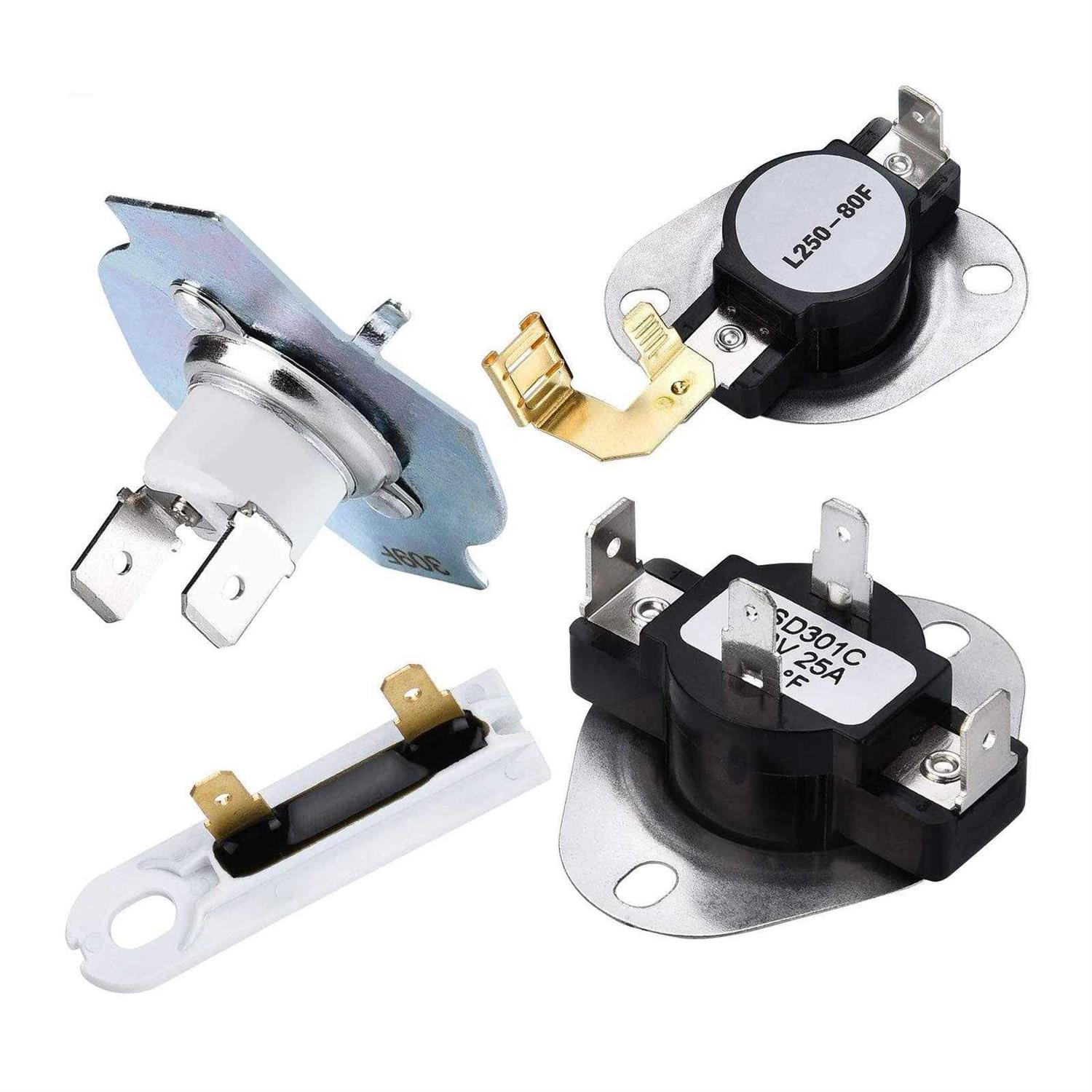 UPGRADE 3387134 Cycling Thermostat 3977393 & 3392519 Dryer Thermal Fuse 3977767 High-Limit Thermostat Replacement Kit by Beaquicy