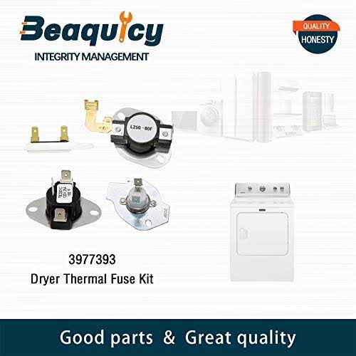 UPGRADE 3387134 Cycling Thermostat 3977393 & 3392519 Dryer Thermal Fuse 3977767 High-Limit Thermostat Replacement Kit by Beaquicy - Image 3