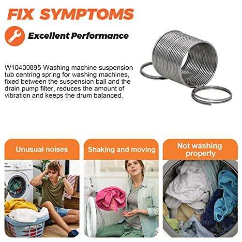 W10400895 Washer Suspension Tub Centering Spring by Beaquicy Replacement for Ken-more Whirlpool Roper Crosley Washing Machine - Image 2