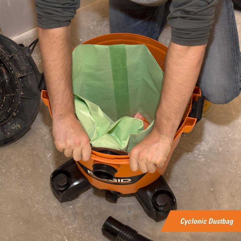 RIDGID Wet/Dry Vac Premium Cyclonic Dry Pick-up Only Dust Bags for Select 12 to 16 Gallon Shop Vacuums - Image 4