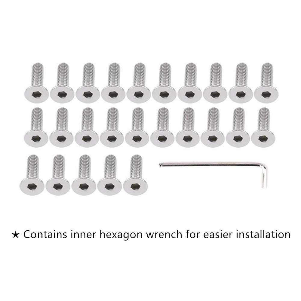 STETION 25 Pcs Fender Bumper Washer Bolt 6061 T6 Grade M6x20mm CNC Finishing Washer Engine Bay Dress Up Fastener Kit - Image 3