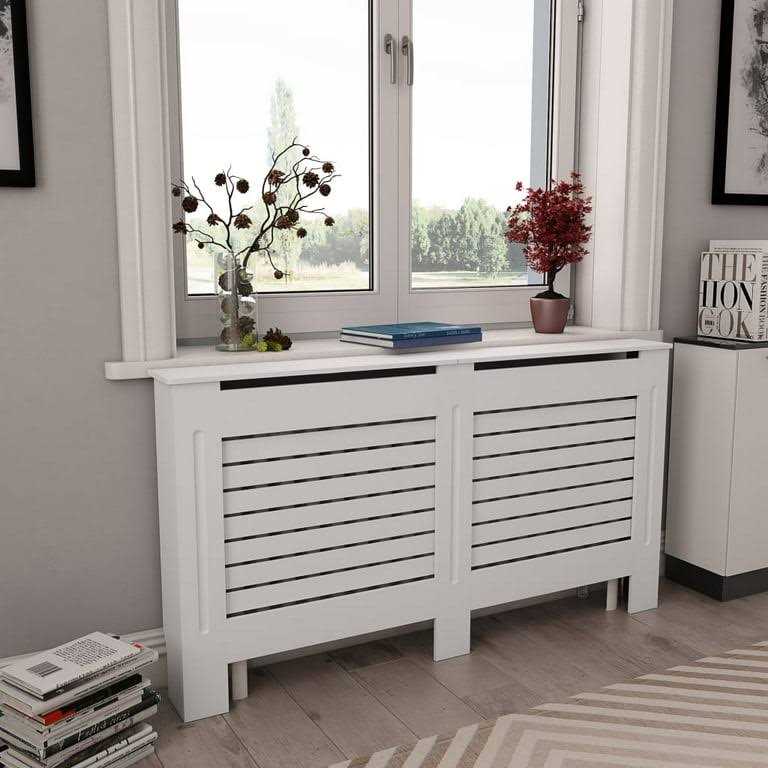 vidaXL Radiator Cover 44.1×7.5×31.9 MDF - Image 2
