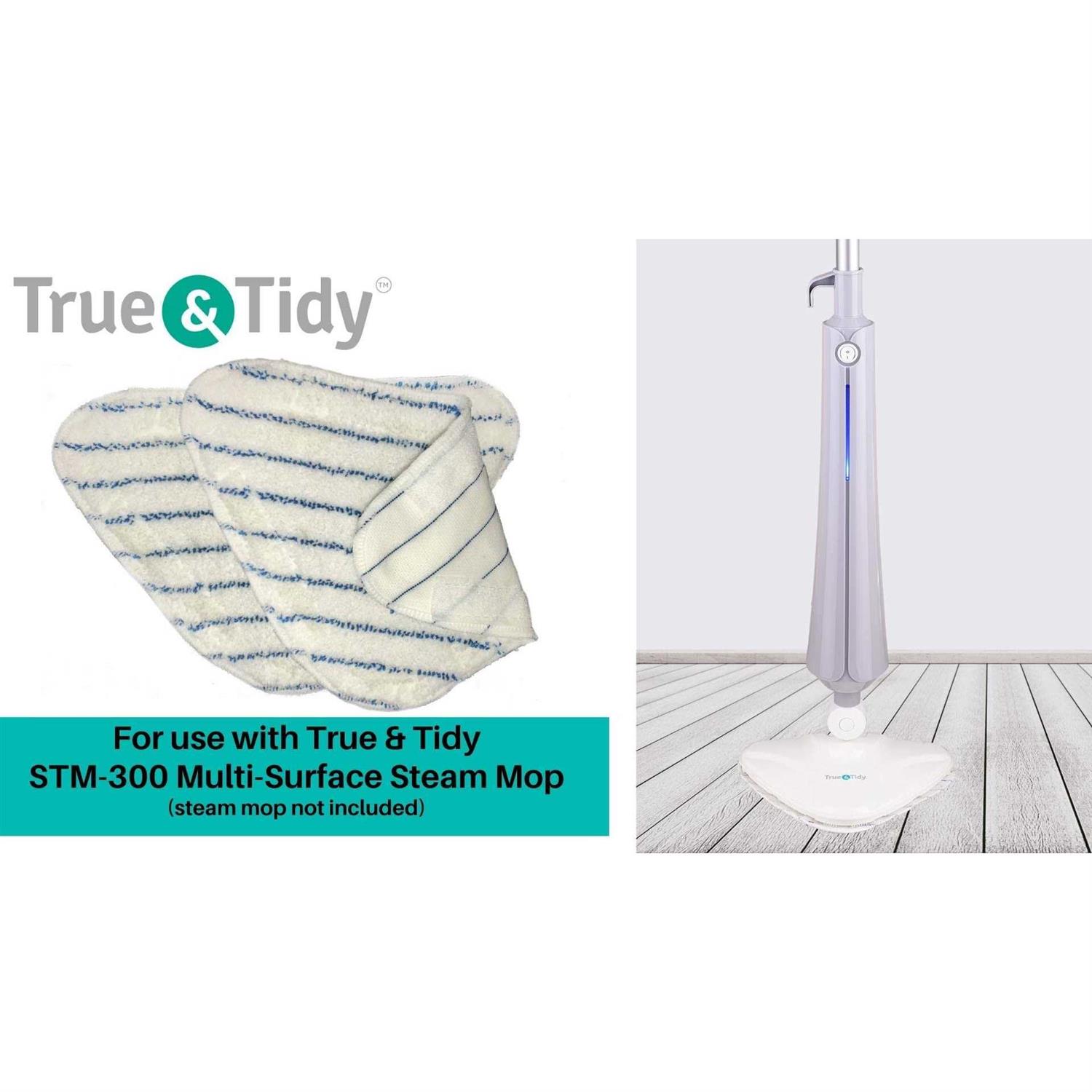 True & Tidy 4-pc Mop Pad Replacement Set for STM-300 Steam Mop - Image 2