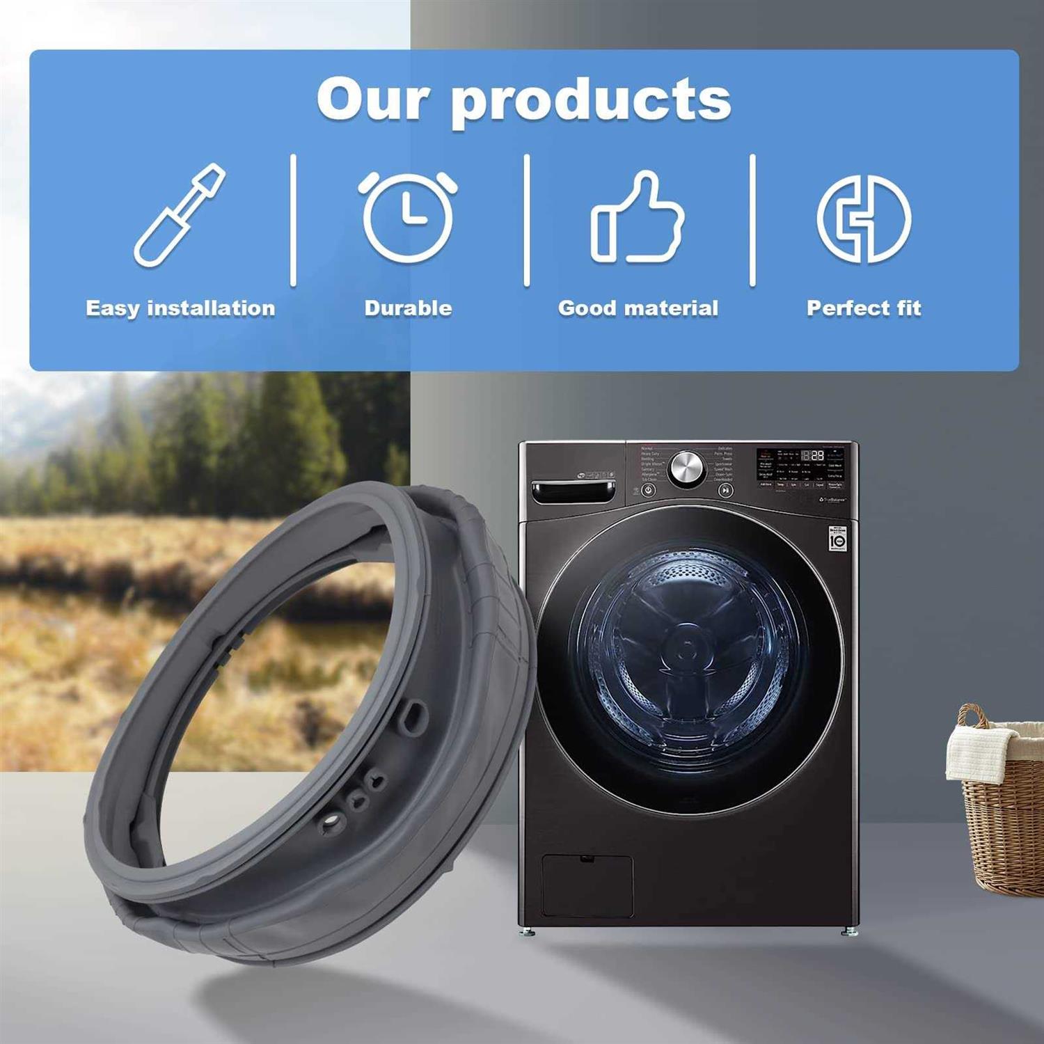 Washer Door Boot Gasket Compatible with LG WM3470HVA LG WM3570HVA - Image 3