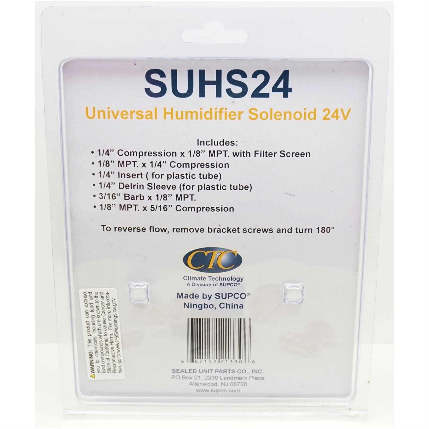 Supco SUHS24 Universal Humidifier Solenoid Valve Replacement Kit - Image 2