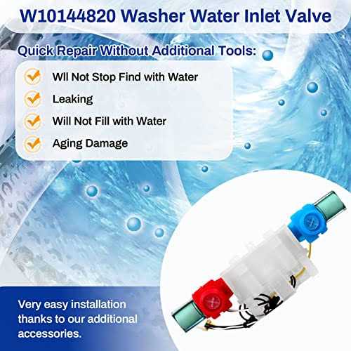 Upgraded W10144820 Washer Water Inlet Valve with Installation Tools,Compatible with whirlpool Washing Machine Replacement Part Replace WPW10144820 - Image 3