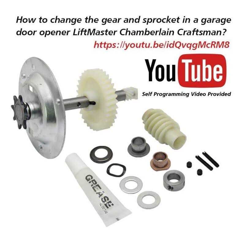 X X-HOUSE Gear and Sprocket Kit 041C4220A Replacement for Liftmaster Chamberlain Sears Craftsman Garage Opener Parts,Include Helical Gear,Worm Gear,Wear - Image 2