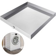 VEVOR Washing Machine Drip Pan 32 x 30 Galvanized Steel 1.2mmwith Drain Hole SC32X30X2.5YC0001V0