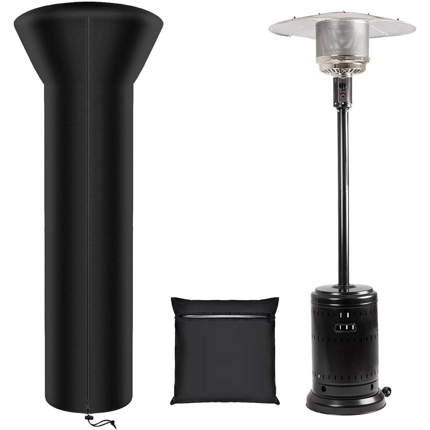 Siruiton Patio Heater Covers with Zipper and Air Vent,Waterproof,Dustproof,Wind-Resistant,UV-Resistant,snow-Resistant