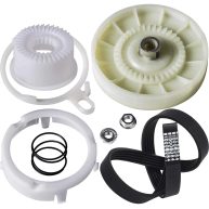 Ultra Durable W10721967 & W10006384 Pulley Clutch Kit with Drive Belt Replacement Part by BlueStars – Exact Fit For Whirlpool Washers