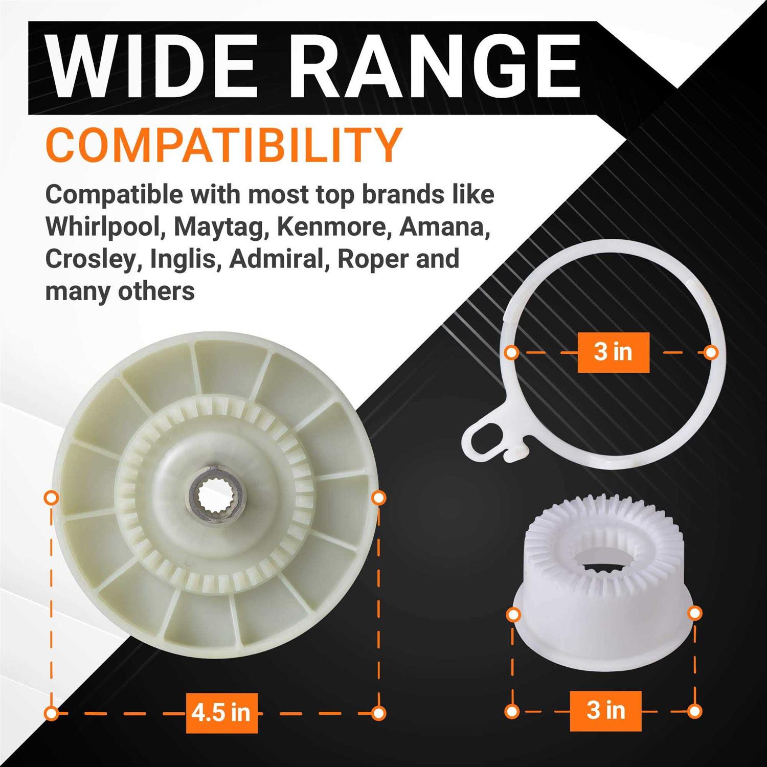 Ultra Durable W10721967 & W10006384 Pulley Clutch Kit with Drive Belt Replacement Part by BlueStars – Exact Fit For Whirlpool Washers - Image 4