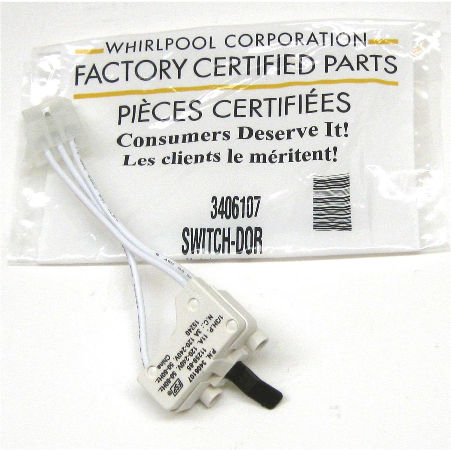 Whirlpool Door Switch,Dryer WP3406107 - Image 5