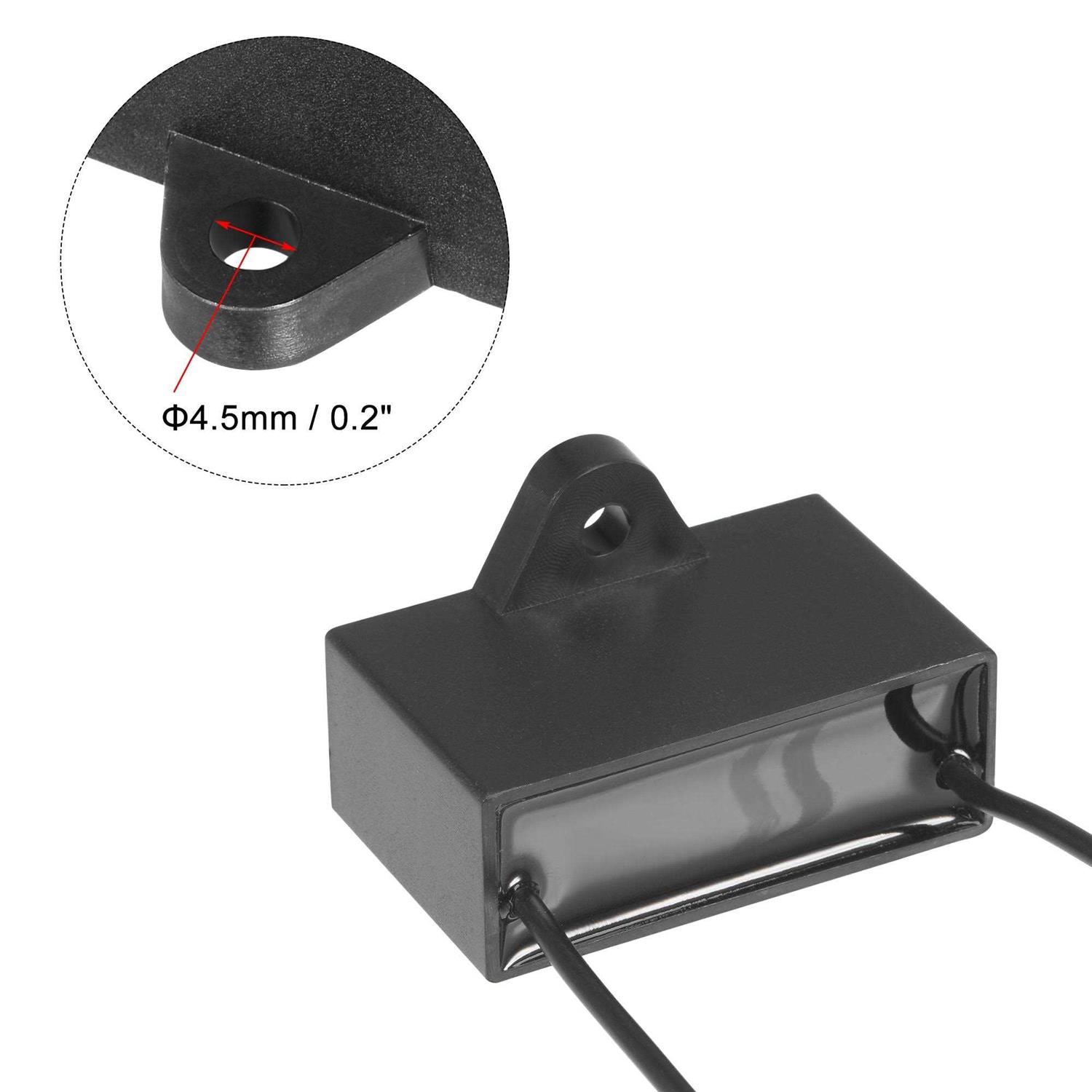 Uxcell Ceiling Fan Capacitor Cbb61 250v AC 2 Wires Metallized Polypropylene Film Capacitor Electric Fan Pump Motor Generator - Image 4
