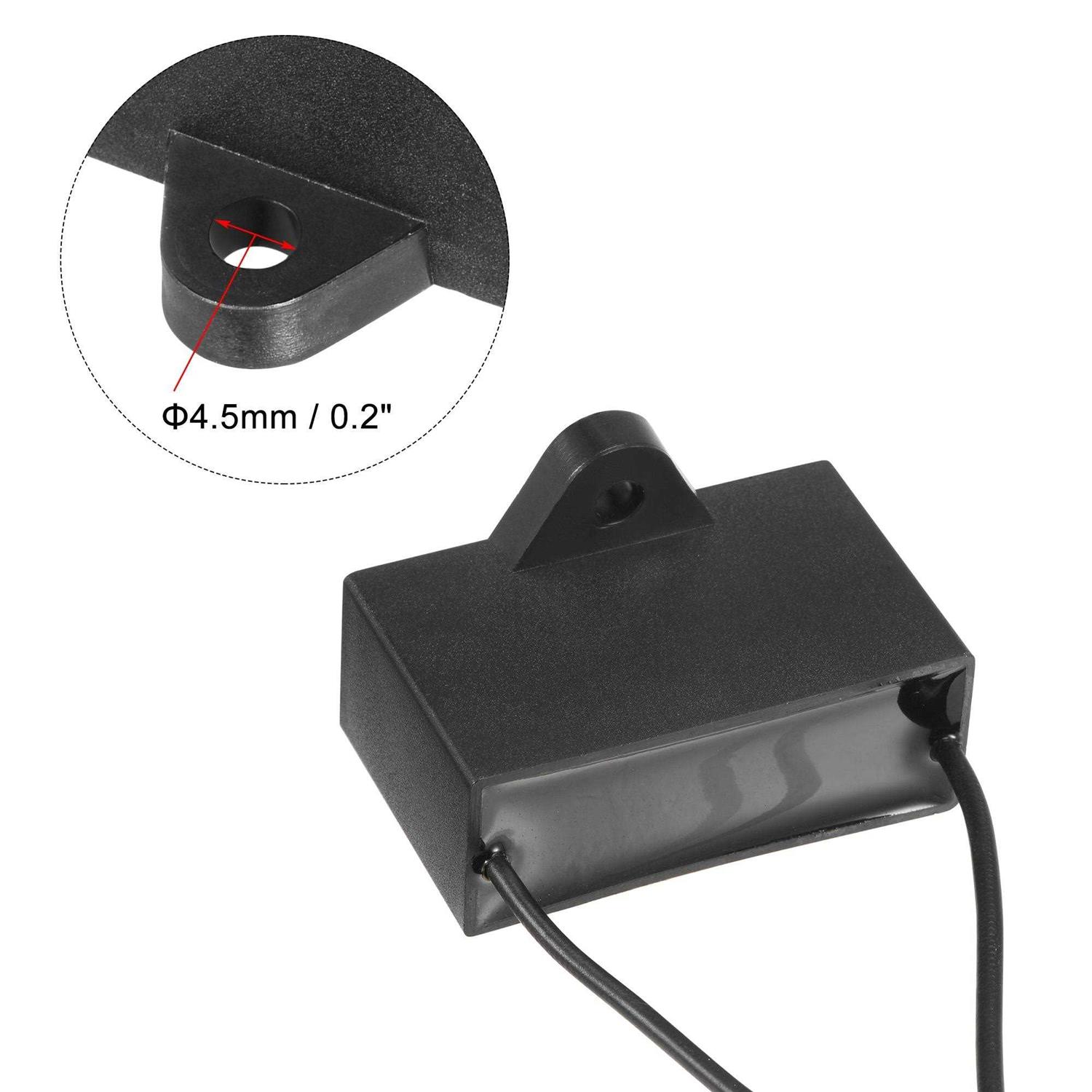 Uxcell Ceiling Fan Capacitor Cbb61 250v AC 2 Wires Metallized Polypropylene Film Capacitor Electric Fan Pump Motor Generator - Image 5