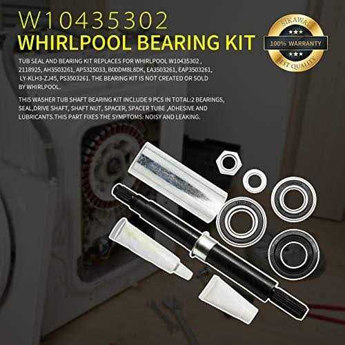 W10435302 Washer Tub Bearing Shaft & Seal Kit by Sikawai Fit for Whir-lpool Cab-rio Washer Replaces W10435301 AP5325033 2118925 - Image 5