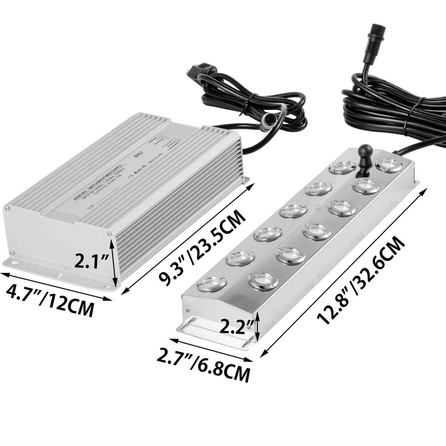 VEVOR Mist Maker 12 Head Ultrasonic Mist Fogger with Waterproof Power Supply Fogger Humidifier - Image 2