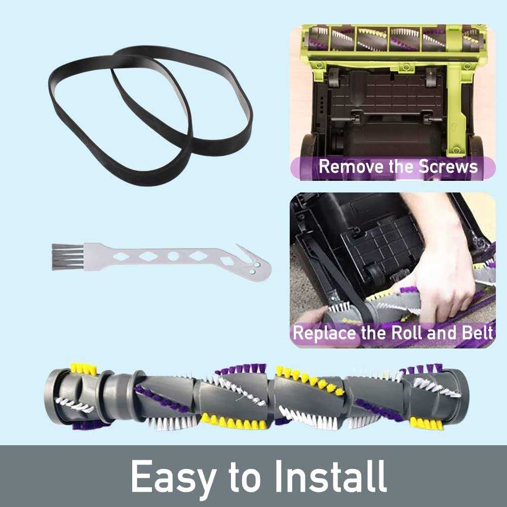 Vacuum Cleaner 1 Brush Roller and 2 Belts Replacement Compatible with Bissell Cleanview Swivel Pet Parts 2252 22543 2254 2486 2489 24899 1327 1333 - Image 3