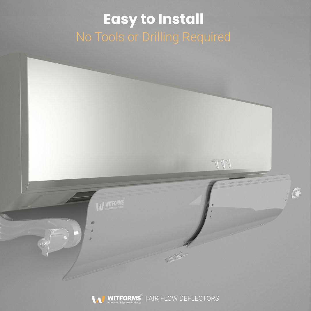 Witforms/Premium Adjustable AC air deflector suitable for split air conditioners. Enhance cooling and heating circulation - Image 2