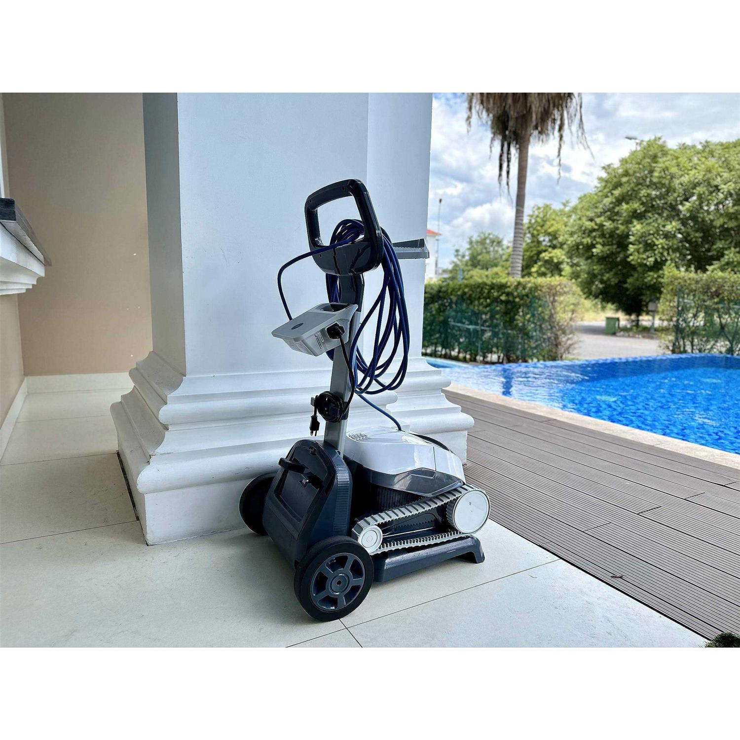 Universal Caddy for Any Robotic Pool Vacuum Cleaner – Pool Vacuum Cleaner Caddy with a Cable & Power Supply Unit Holder – Durable Pool Vacuum - Image 4