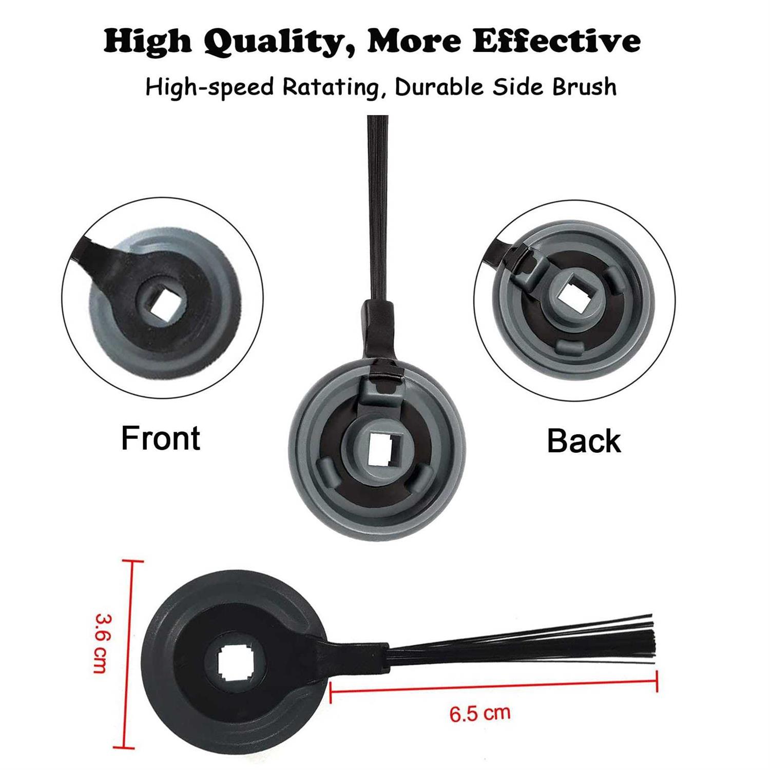 Side Brush for Shark ION Robot Vacuum AV751 AV752 AV753 RV850 RV850BRN RV850WV S87 RV700_N RV720_N RV750_N Robot Vacuum Cleaner Accessory -6 Pack - Image 2