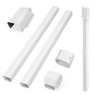 TAKTOPEAK 4 75 Ft PVc Decorative Line cover Kit for Ductless Mini Split Air conditioners central Ac