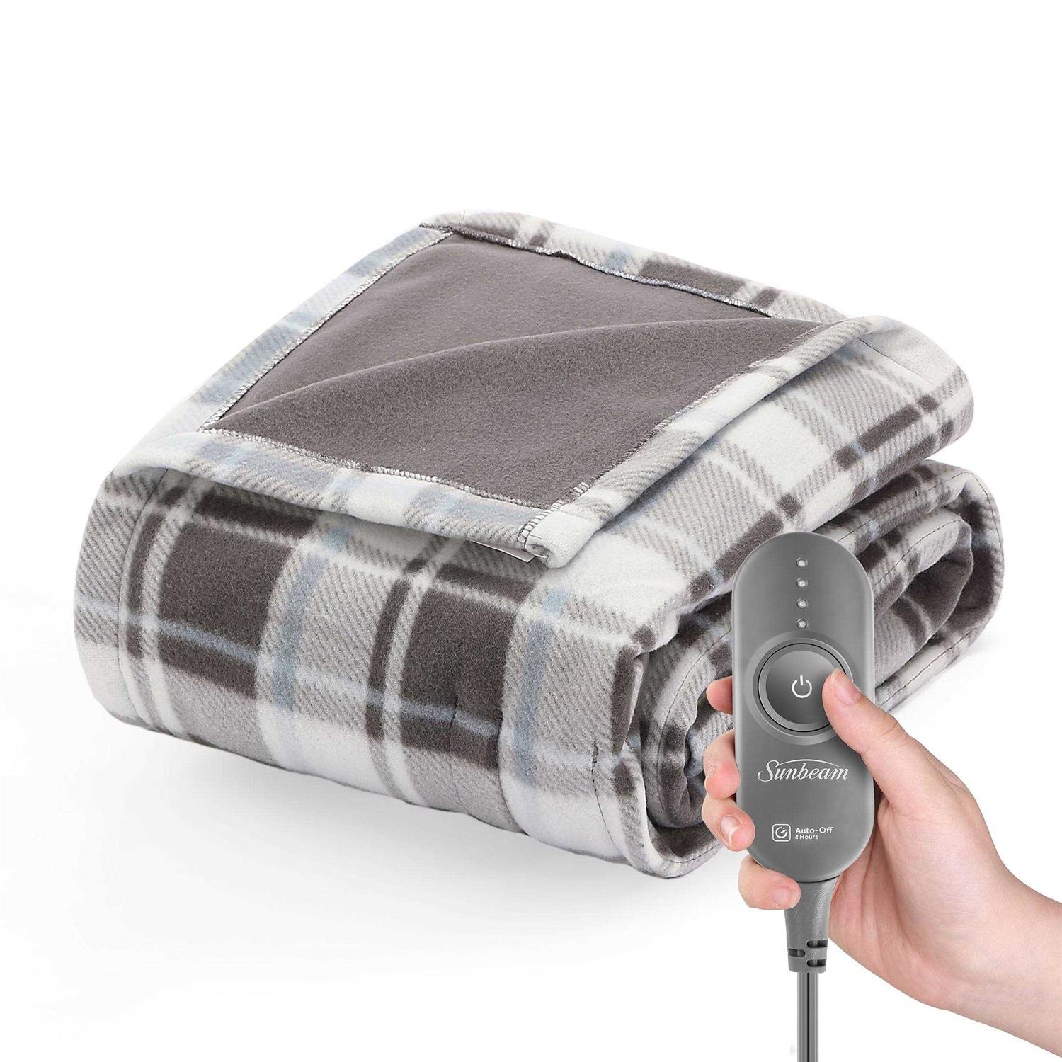 Sunbeam Fleece Eletric Heated Throw Blanket
