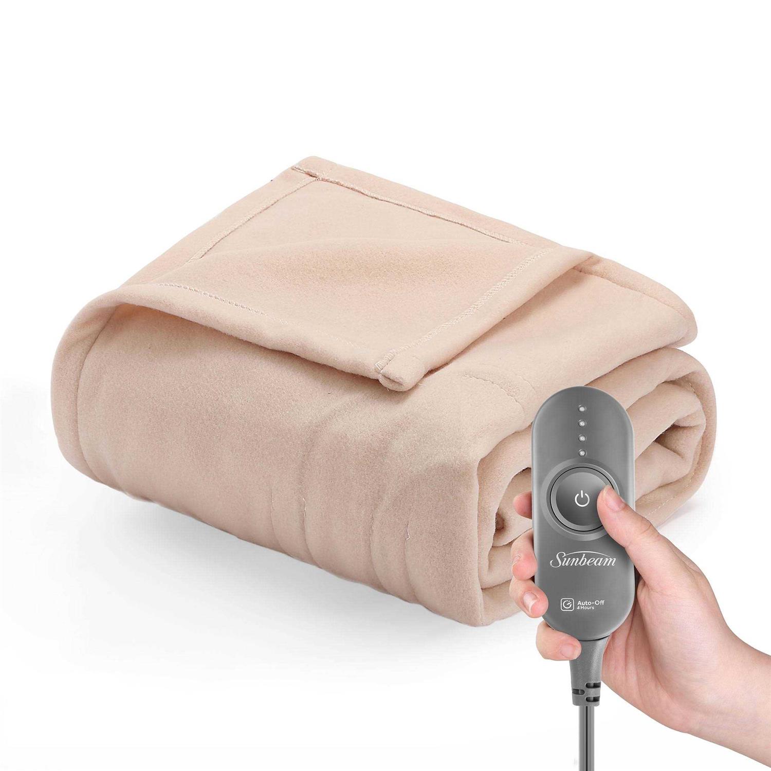 Sunbeam Fleece Eletric Heated Throw Blanket