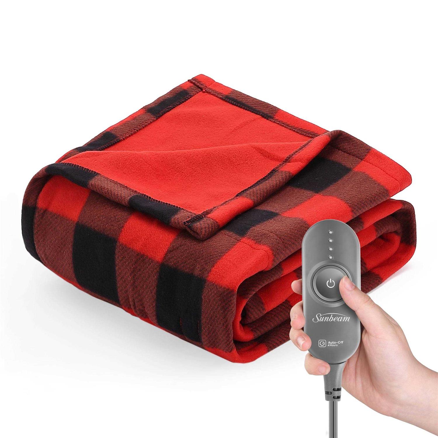 Sunbeam Fleece Eletric Heated Throw Blanket