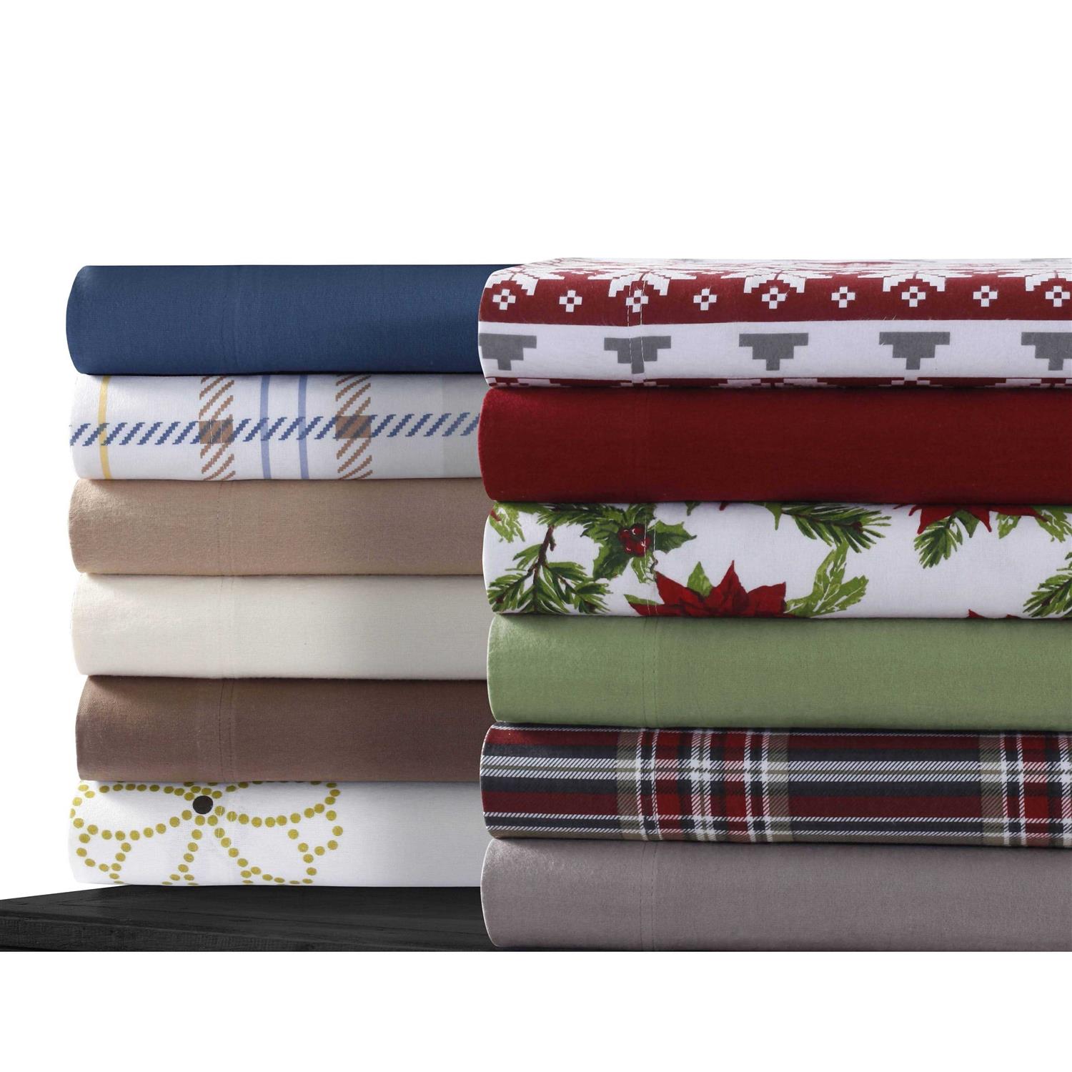 Tribeca Living Extra Deep Pocket Solid Flannel Sheet Set - Image 4