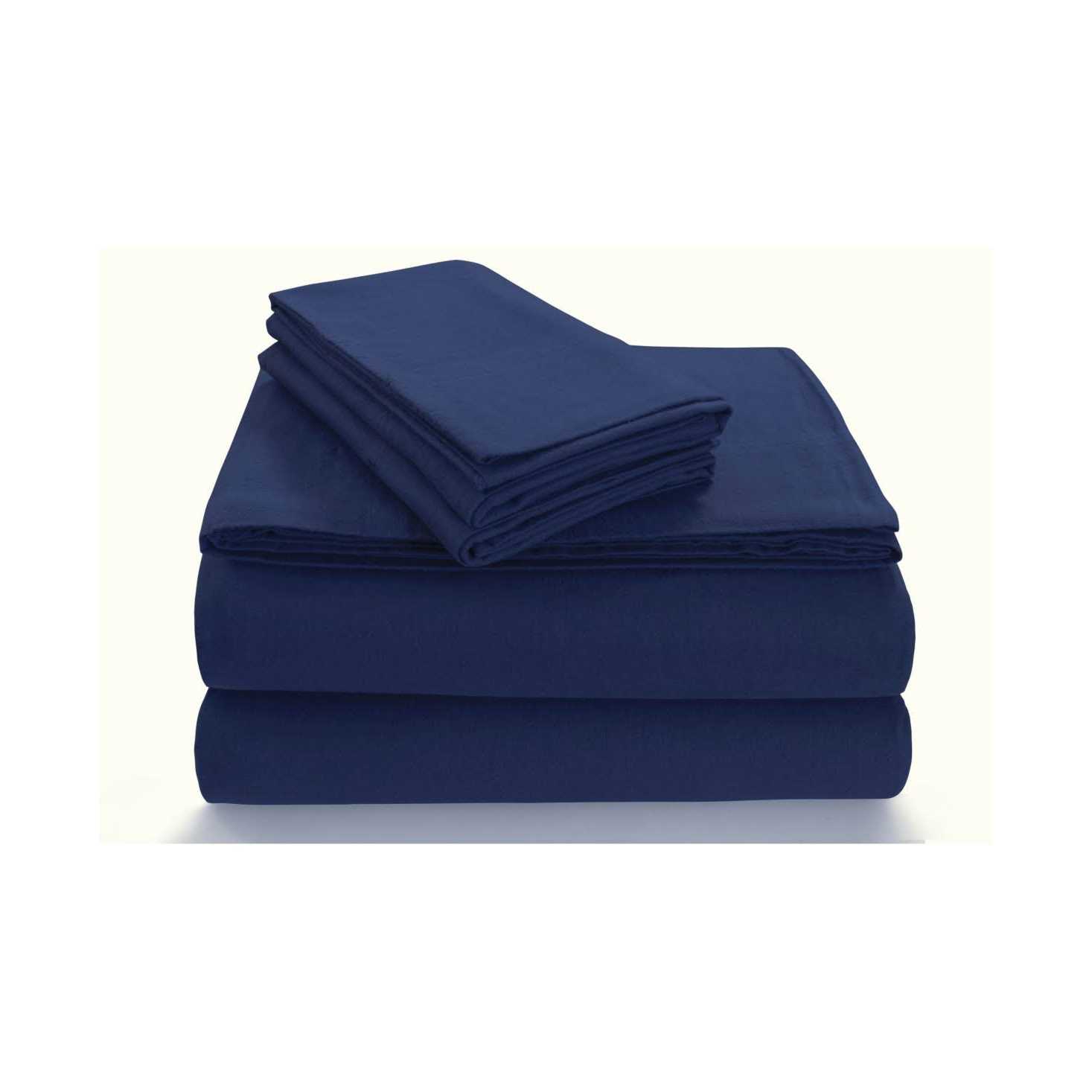 Tribeca Living Extra Deep Pocket Solid Flannel Sheet Set - Image 3