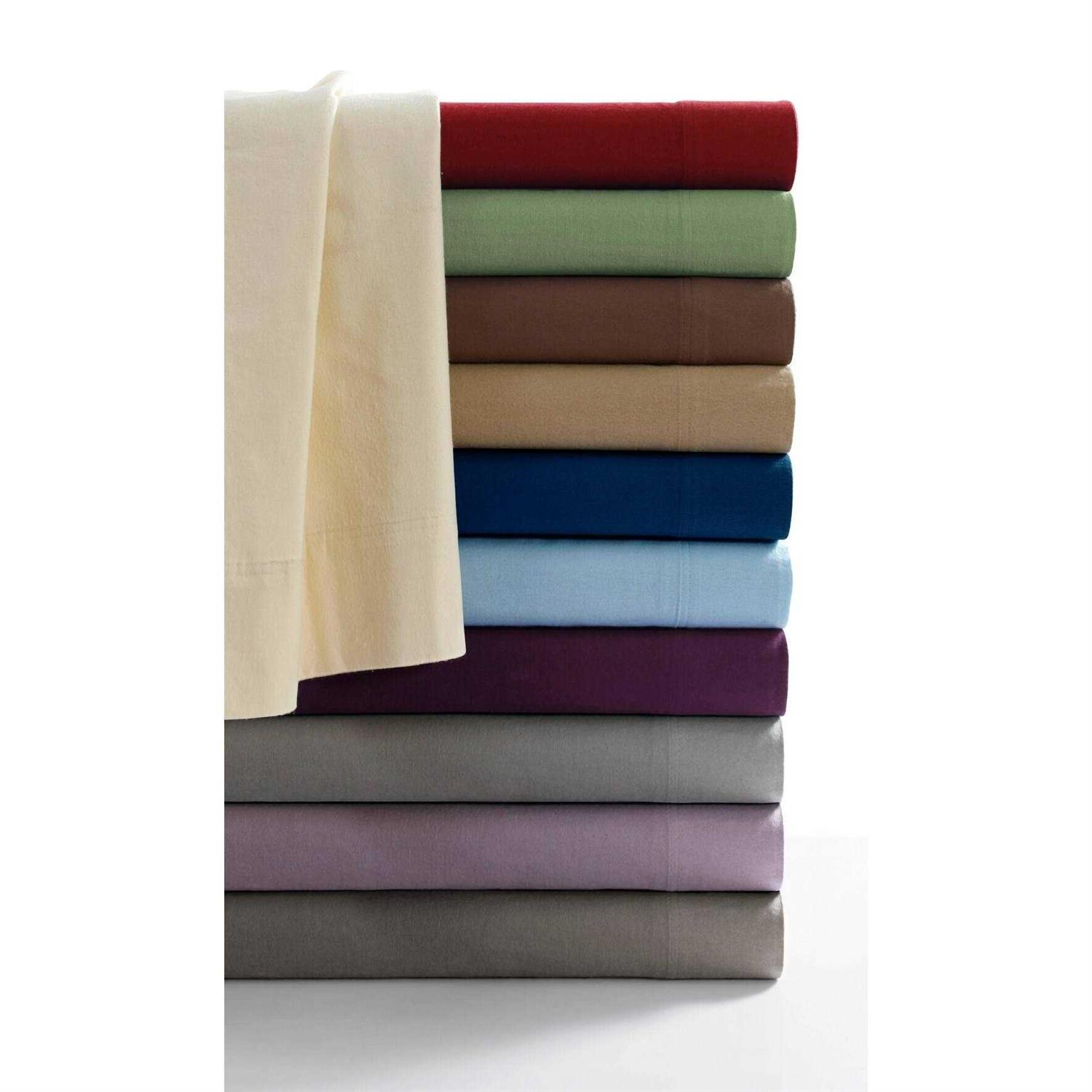 Tribeca Living Extra Deep Pocket Solid Flannel Sheet Set - Image 4