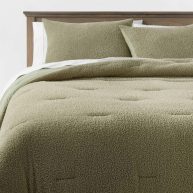 Threshold 3pc Traditional Cozy Chenille Comforter and Sham Set