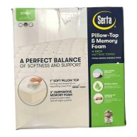 Serta 4 inch Pillow-Top and Memory Foam Mattress Topper