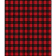 Snowcap 50 in x 60 Fleece Buffalo Check Throw Blanket