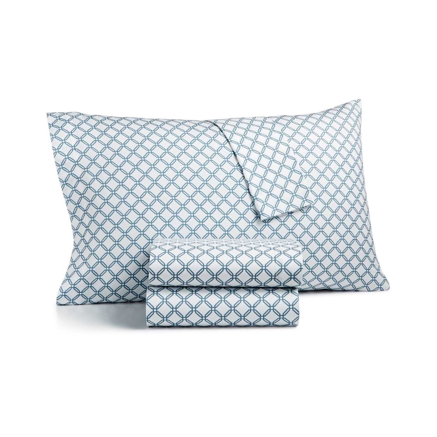 Sanders Printed Microfiber 4-Pc Sheet Set