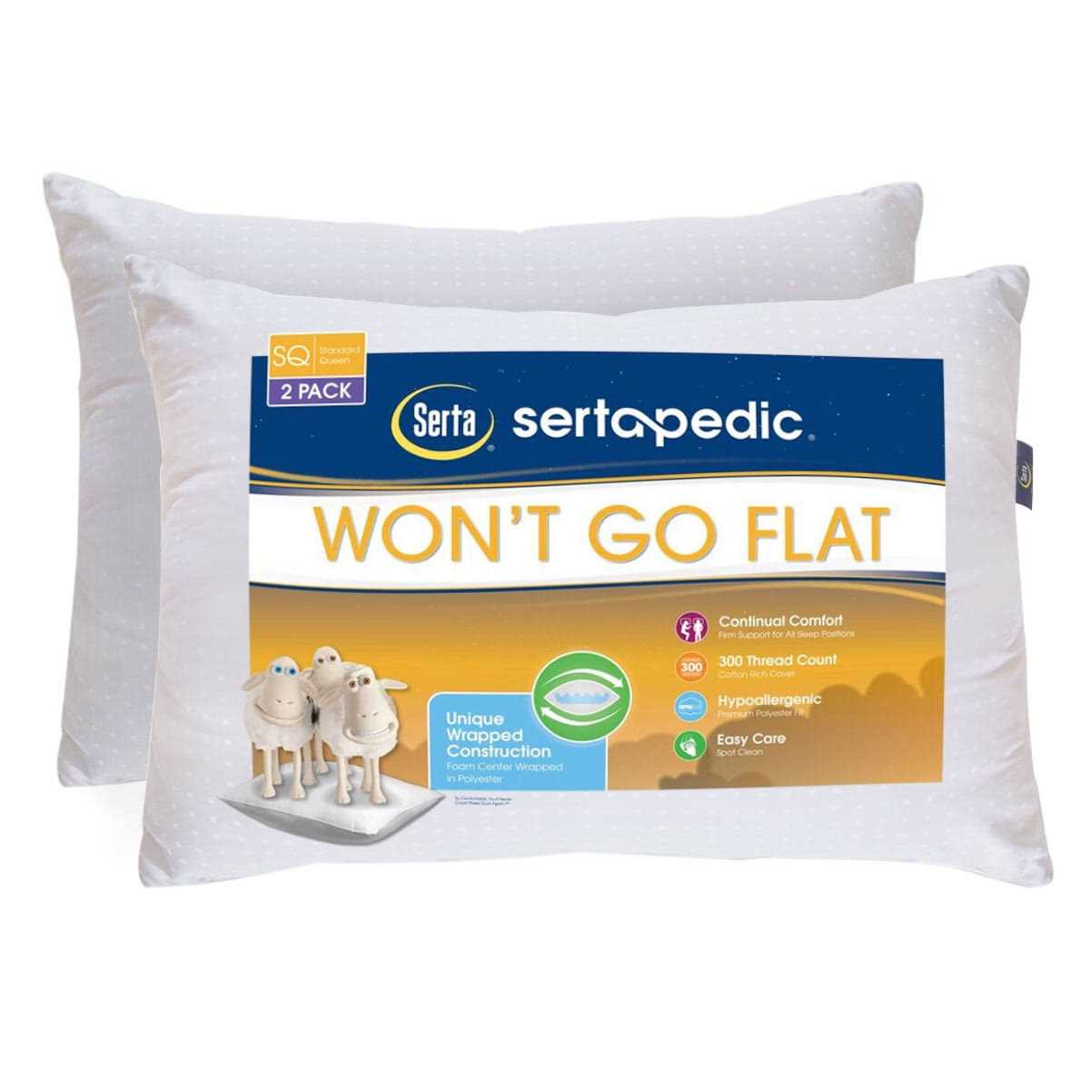 Sertapedic Won’t Go Flat Pillow