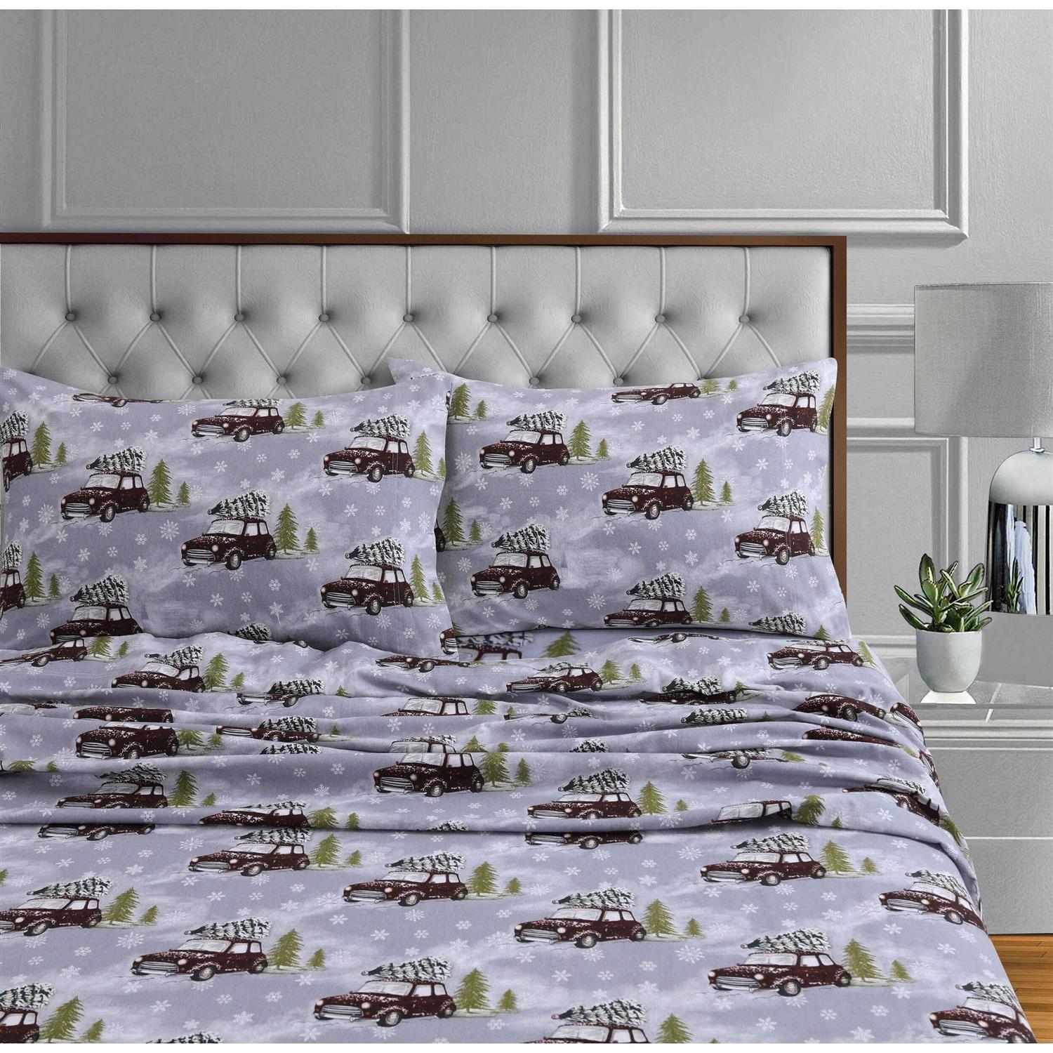 Tribeca Living 170-GSM Cotton Flannel Extra Deep Pocket Sheet Set