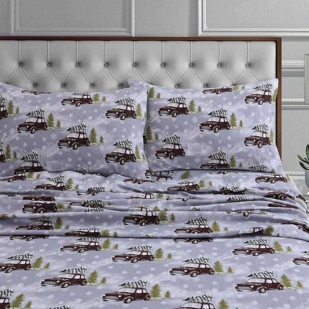 Tribeca Living 170-GSM Cotton Flannel Extra Deep Pocket Sheet Set - Image 5