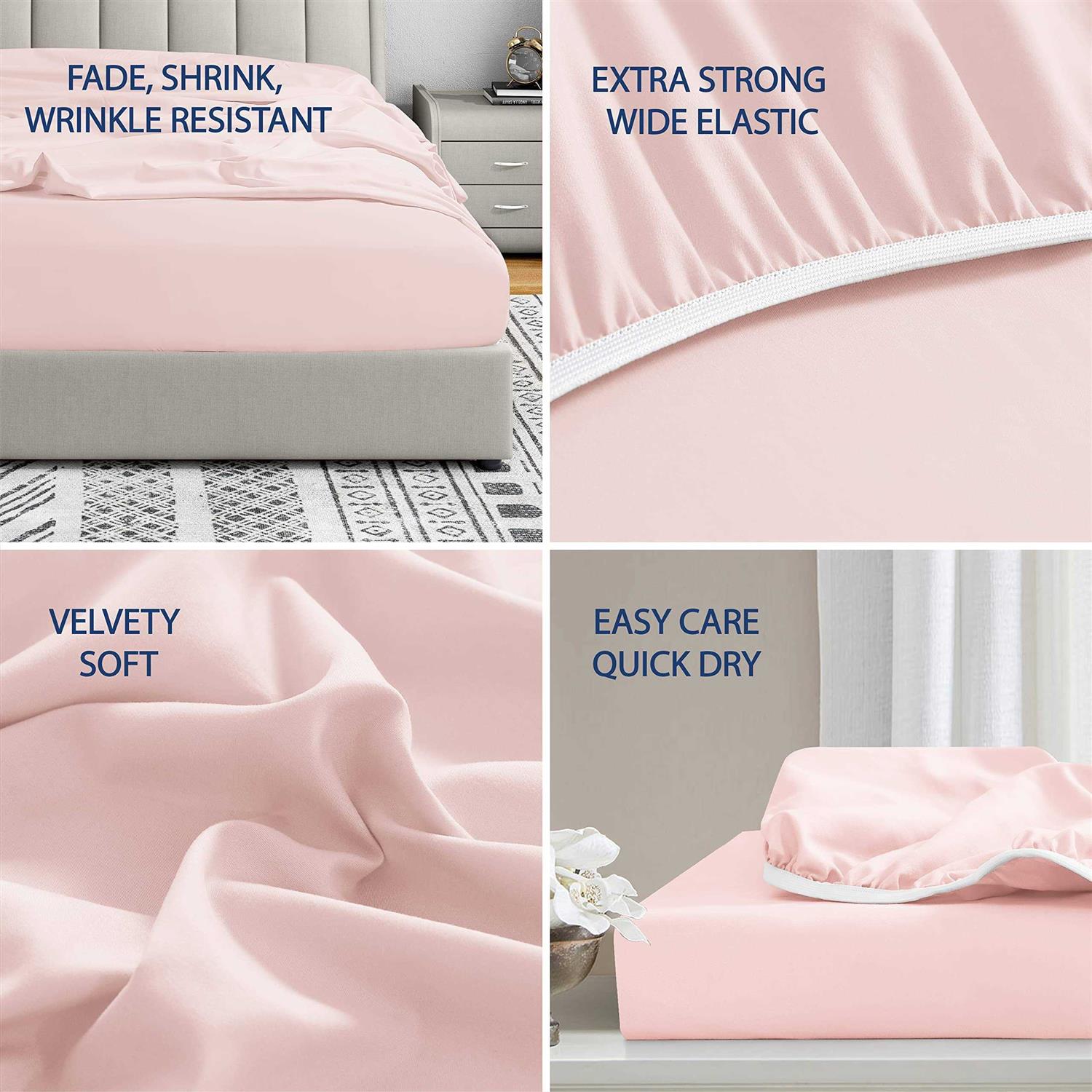 Swift Home Home Double Brushed Microfiber Fitted Sheet - Image 4