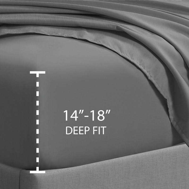 Swift Home Home Double Brushed Microfiber Fitted Sheet - Image 2