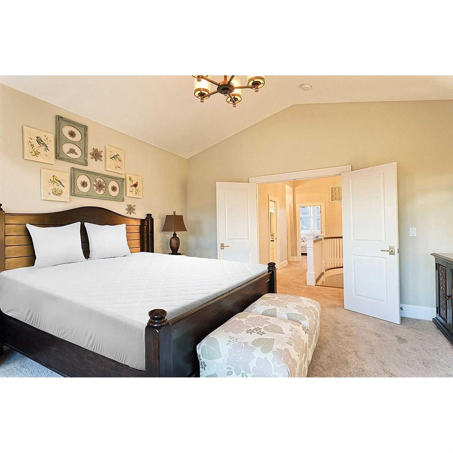 Utopia Bedding Quilted Fitted Mattress Pad Mattress - Image 3